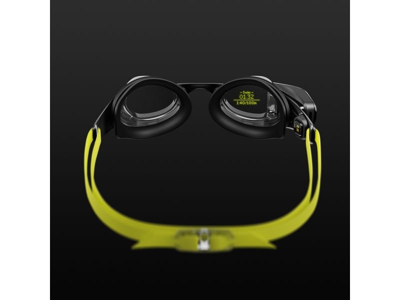 FORM Schwimmbrille Goggle Smart Swim 2 Gelb/Schwarz Schwimmbrille mit patentiertem AR-Display