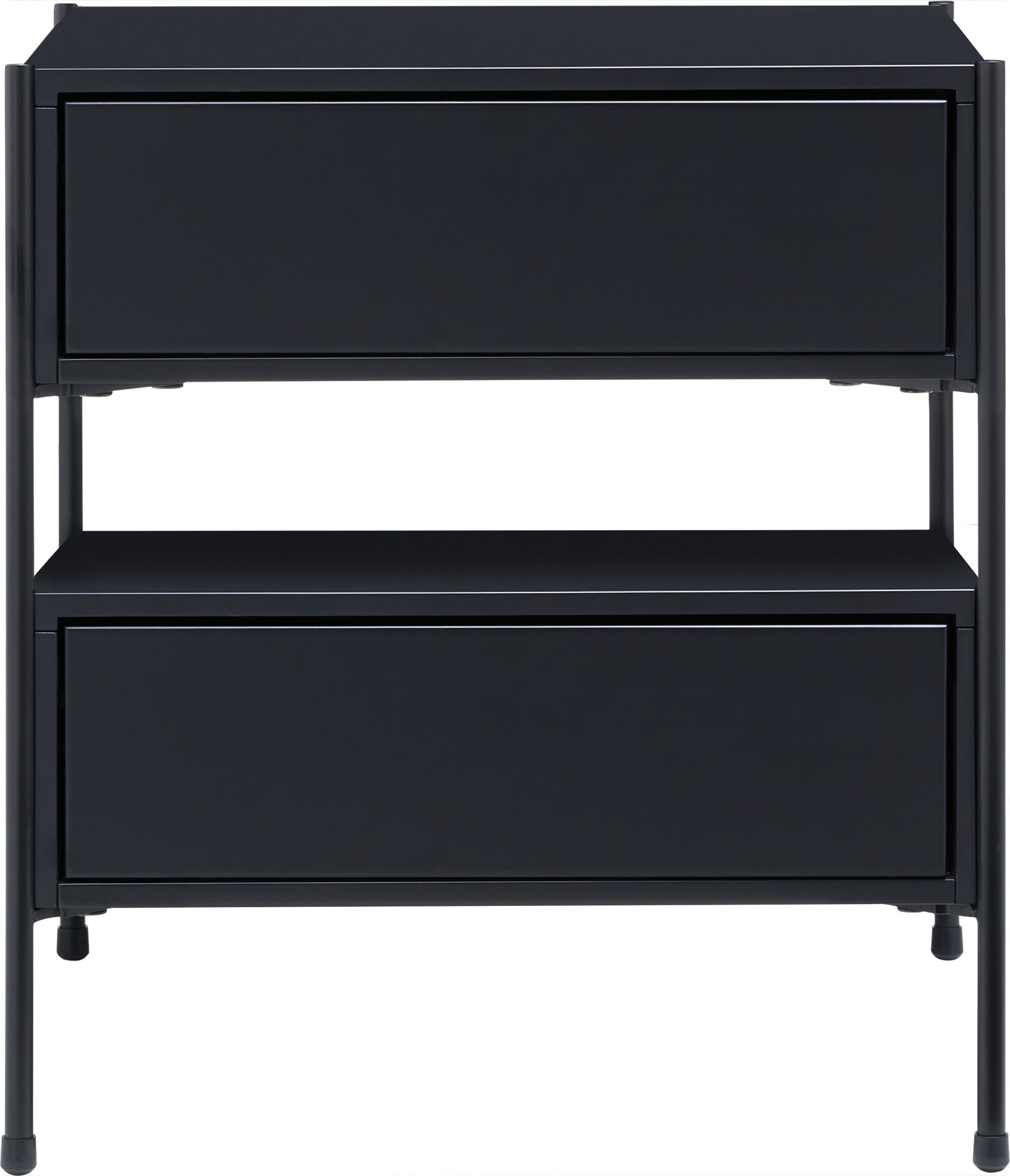 MALA Nachttisch - Schwarz / B: 40.0 cm x T: 40.0 cm x H: 43.0 cm