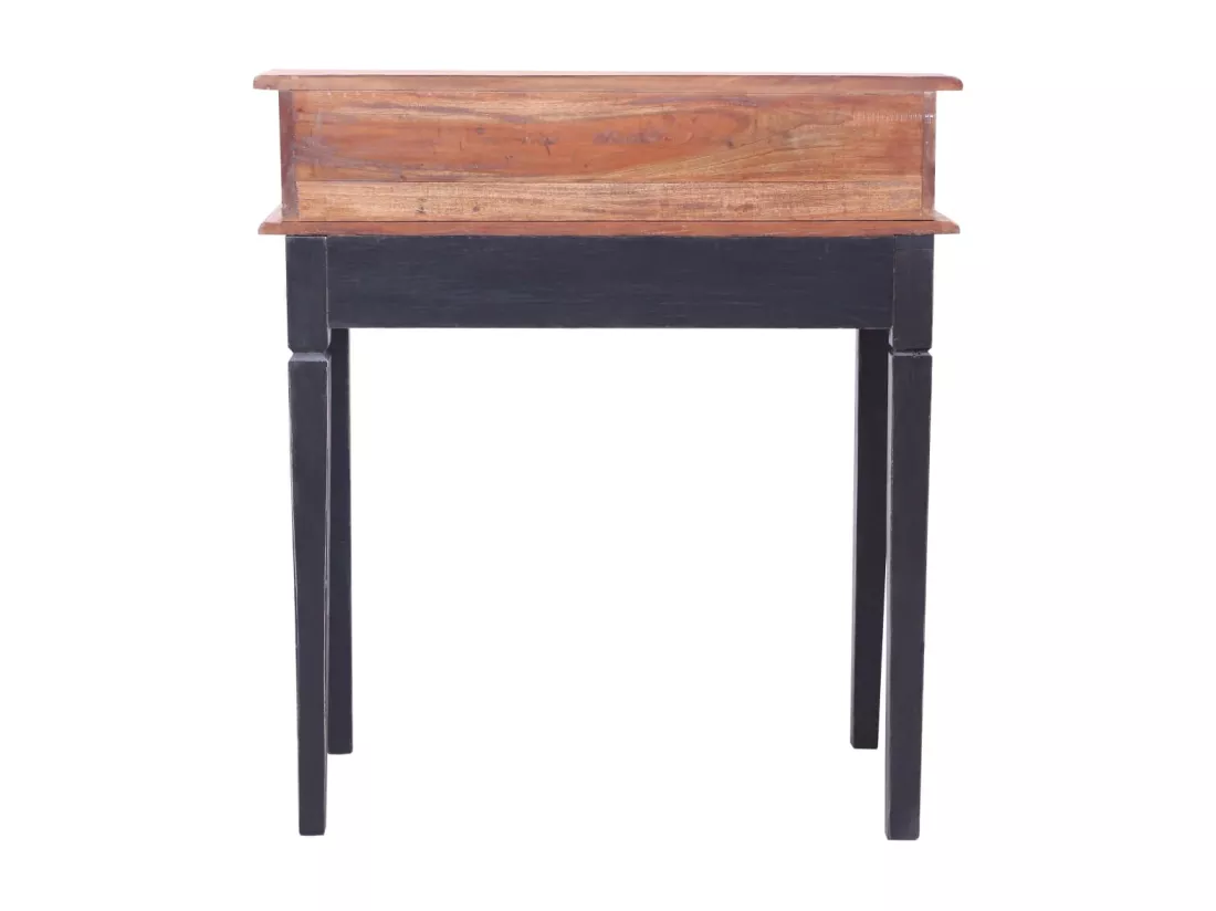 Bureau d'écriture et tiroirs 90x50x101 cm bois massif d'acajou
