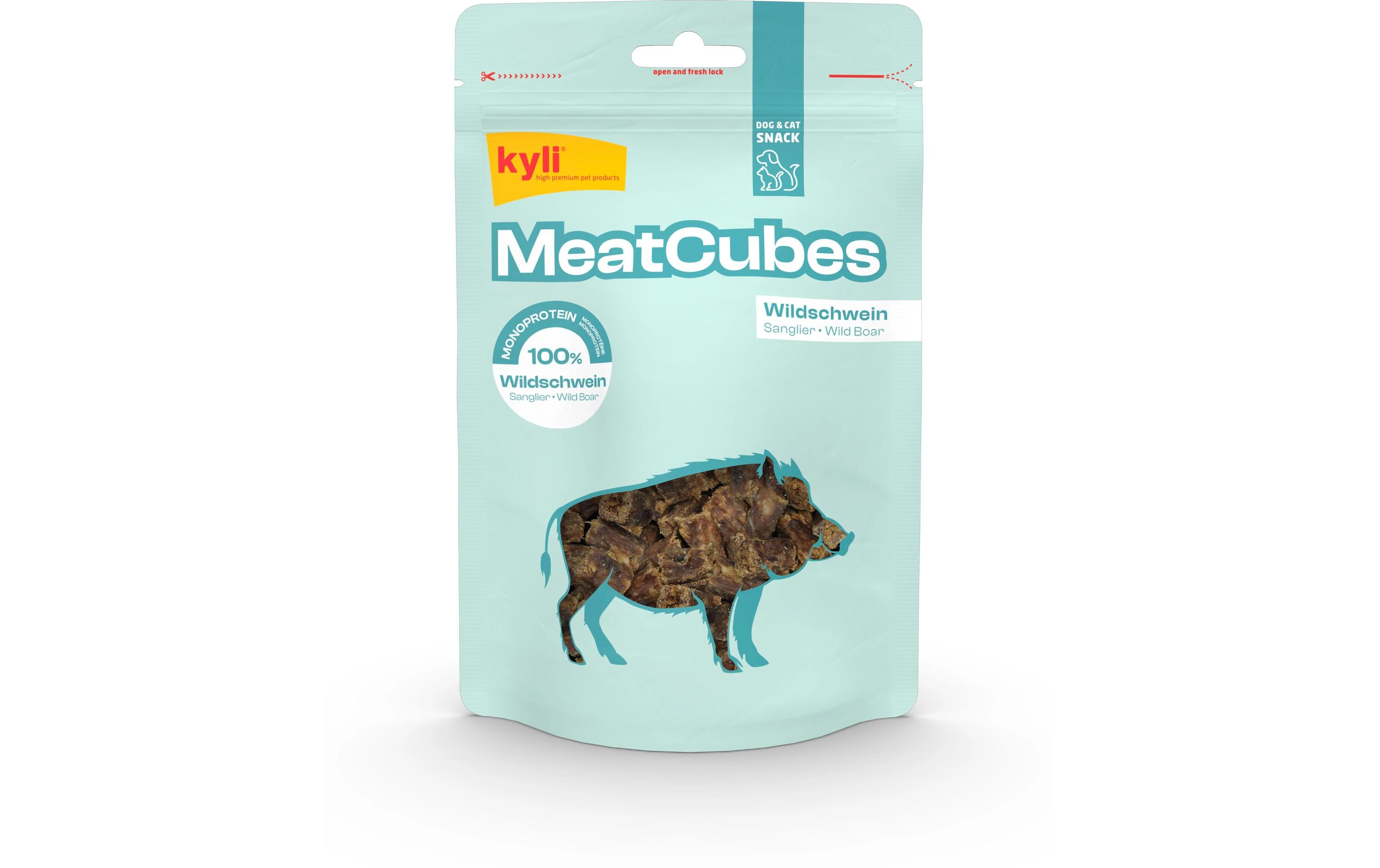 Leckerli MeatCubes Wildschwein, 150 gErgänzungsfuttermittel für Hunde und Katzen