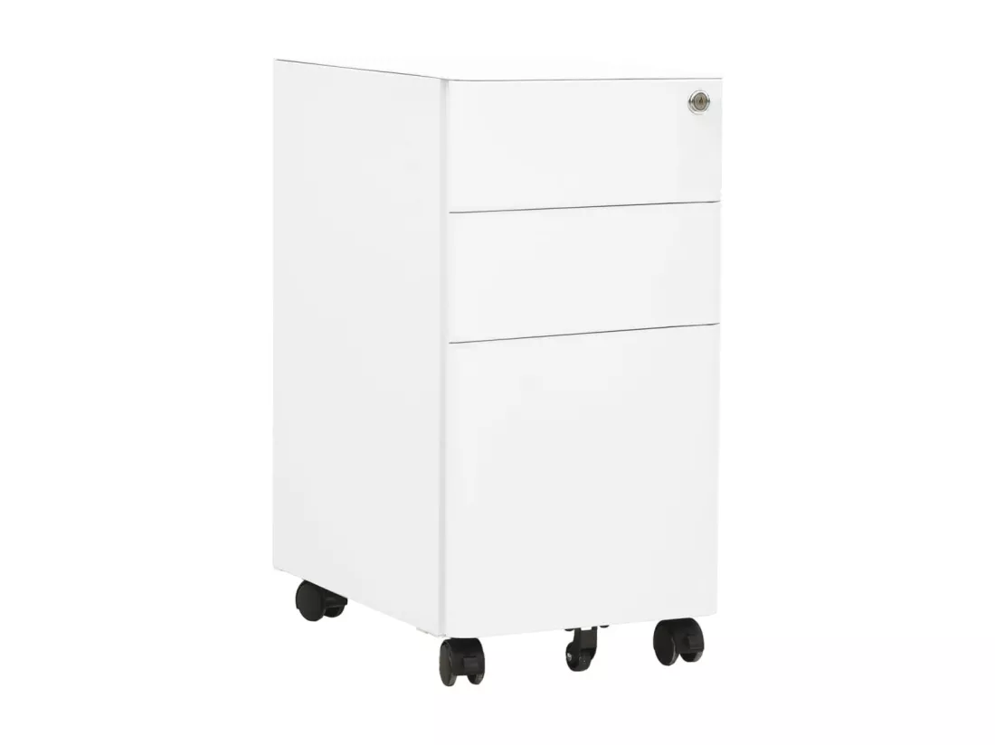 Classeur mobile Blanc 30x45x59 cm Acier