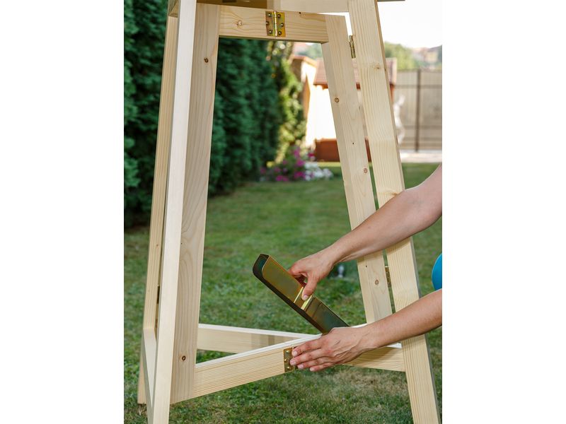 Innovesta Stehtisch Ø 80 x 113 cm Hellbraun Runder Stehtisch für Ihren Garten