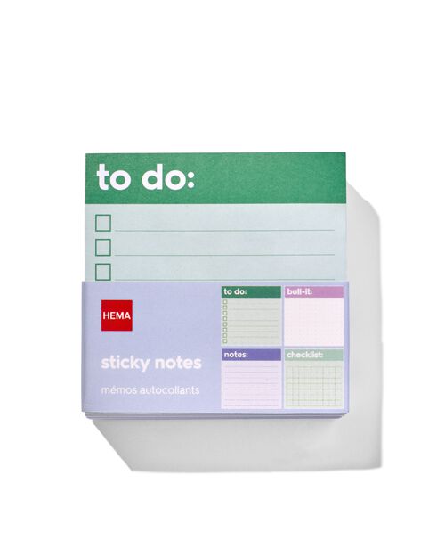 blocs mémos autocollants avec impression 7.5x7.5 - 400 feuillets
