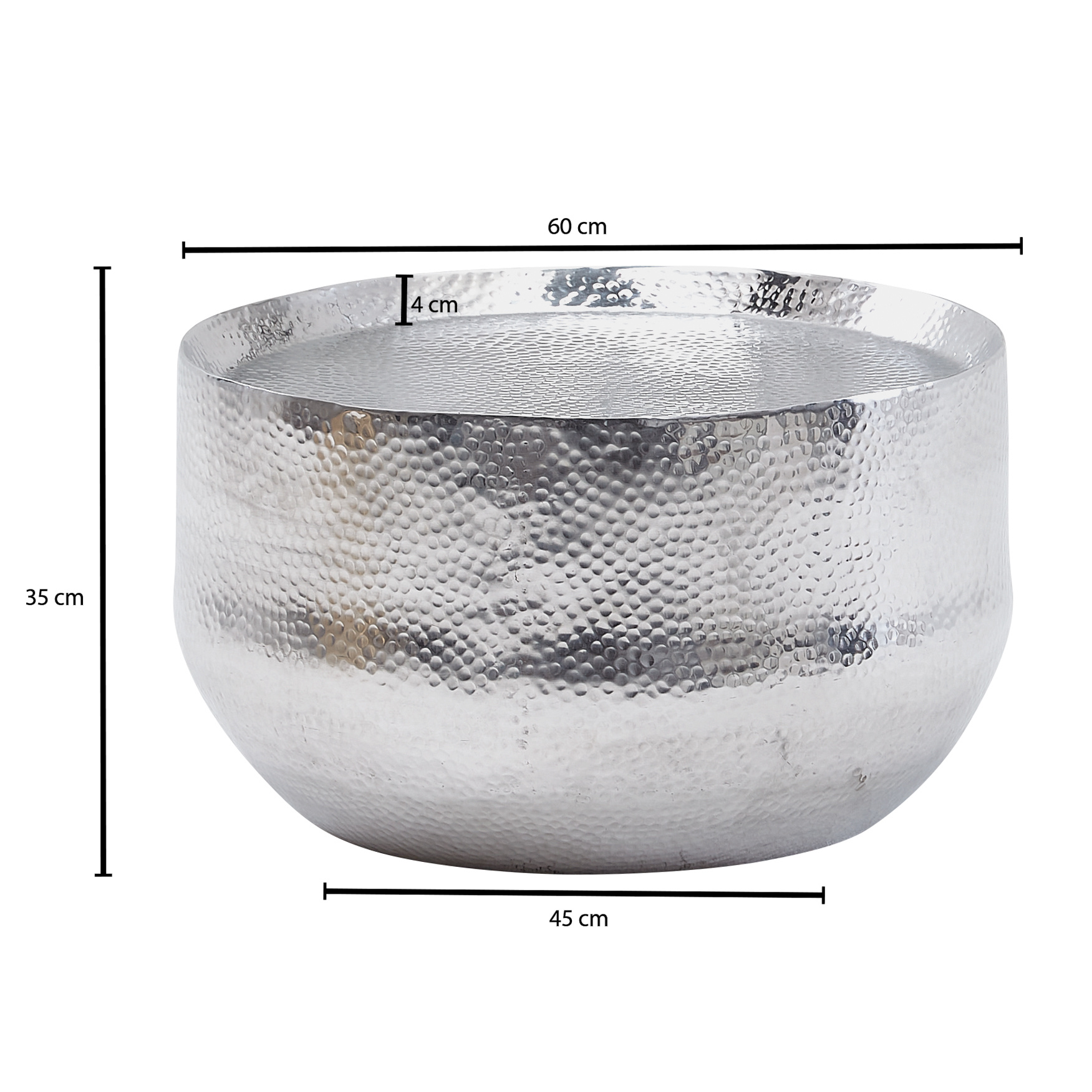 Couchtisch silber