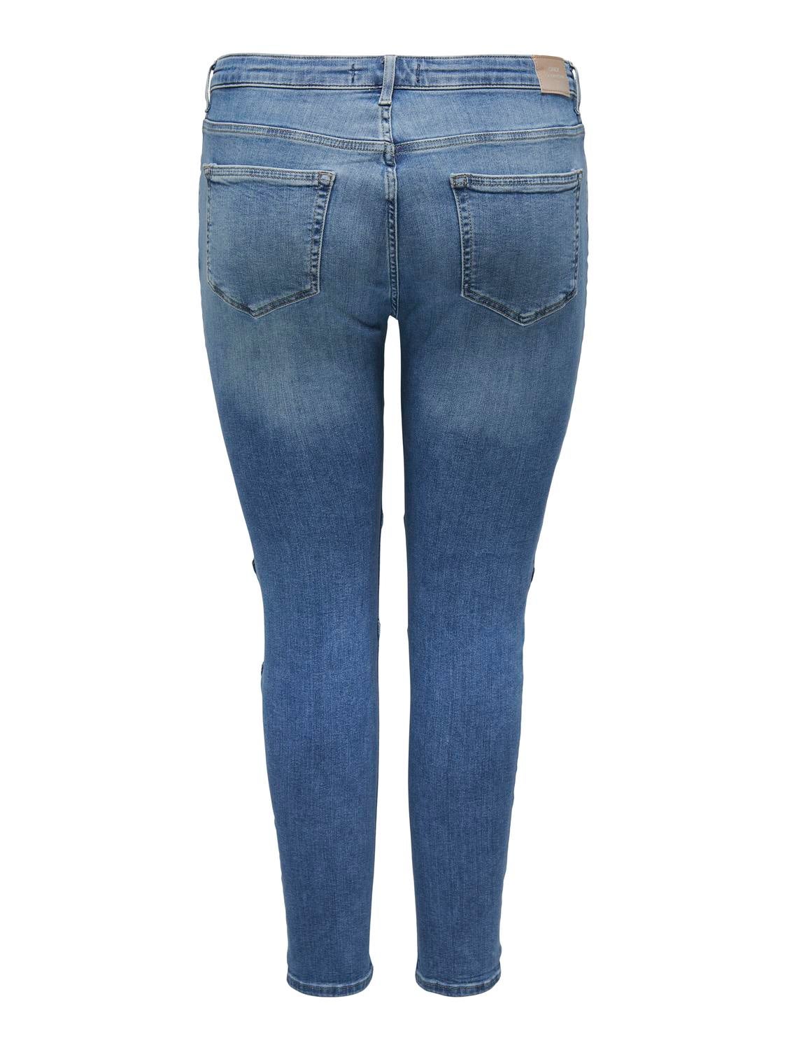 CARWILLY Mittlere Taille Skinny Fit Jeans Light Blue Denim
