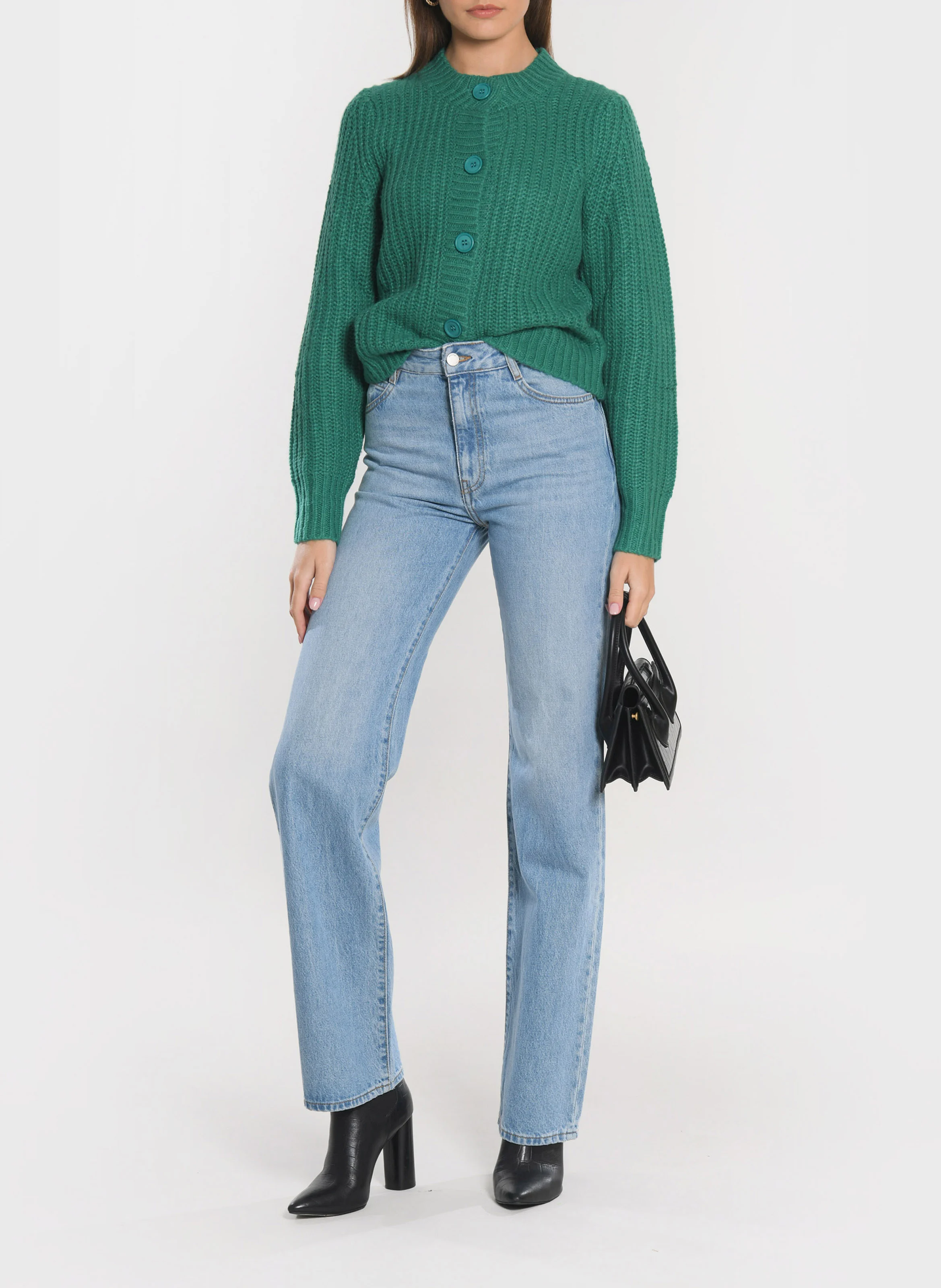 LANA - Gilet en maille | Vert