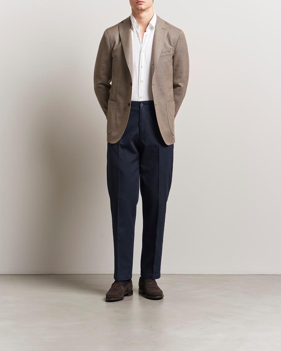 Boglioli Regular Fit Cotton Chinos Navy