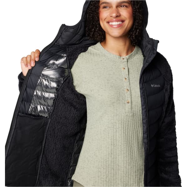 Doudoune randonnée COLUMBIA W POWDER LITE II SHERPA HYBRID JACKET BLACK