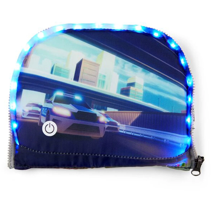 Ergobag Zubehör Pack  Cubo light Zippies LED - Zip Fronttasche Polizei