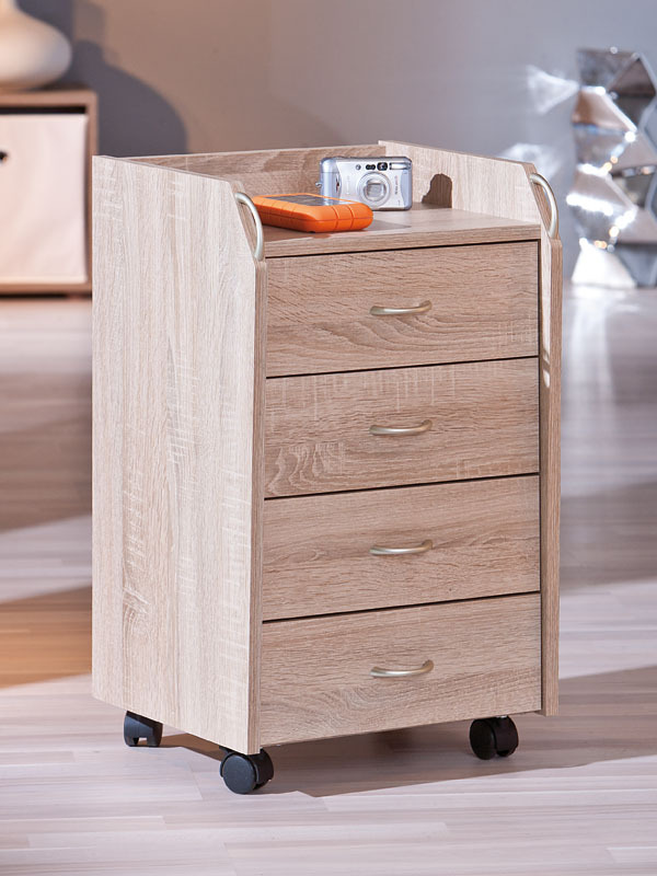 Rollcontainer NOVI - Sonoma Eiche - 40 cm breit