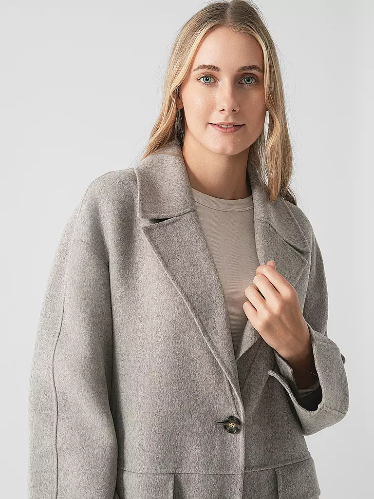 BOSS Wollmantel beige