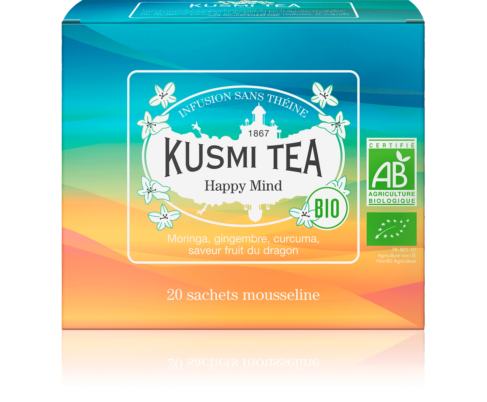 Happy Mind-Infusion de plantes, pomme 20 sachets