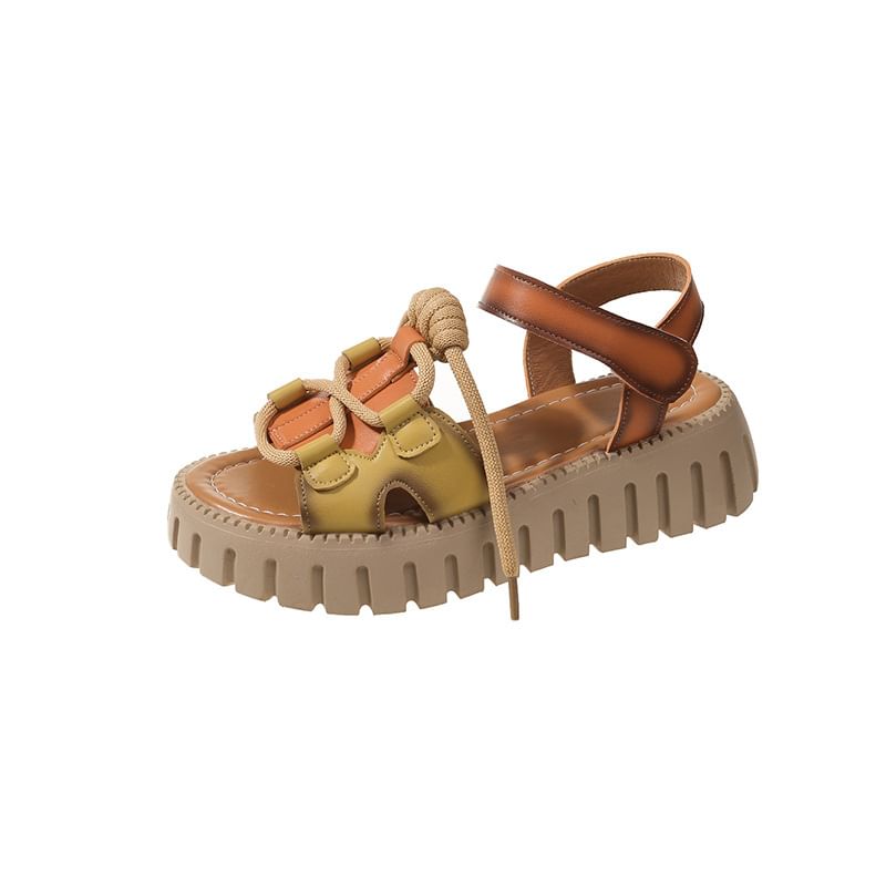 Aneka - Platform Color Block Sandalen