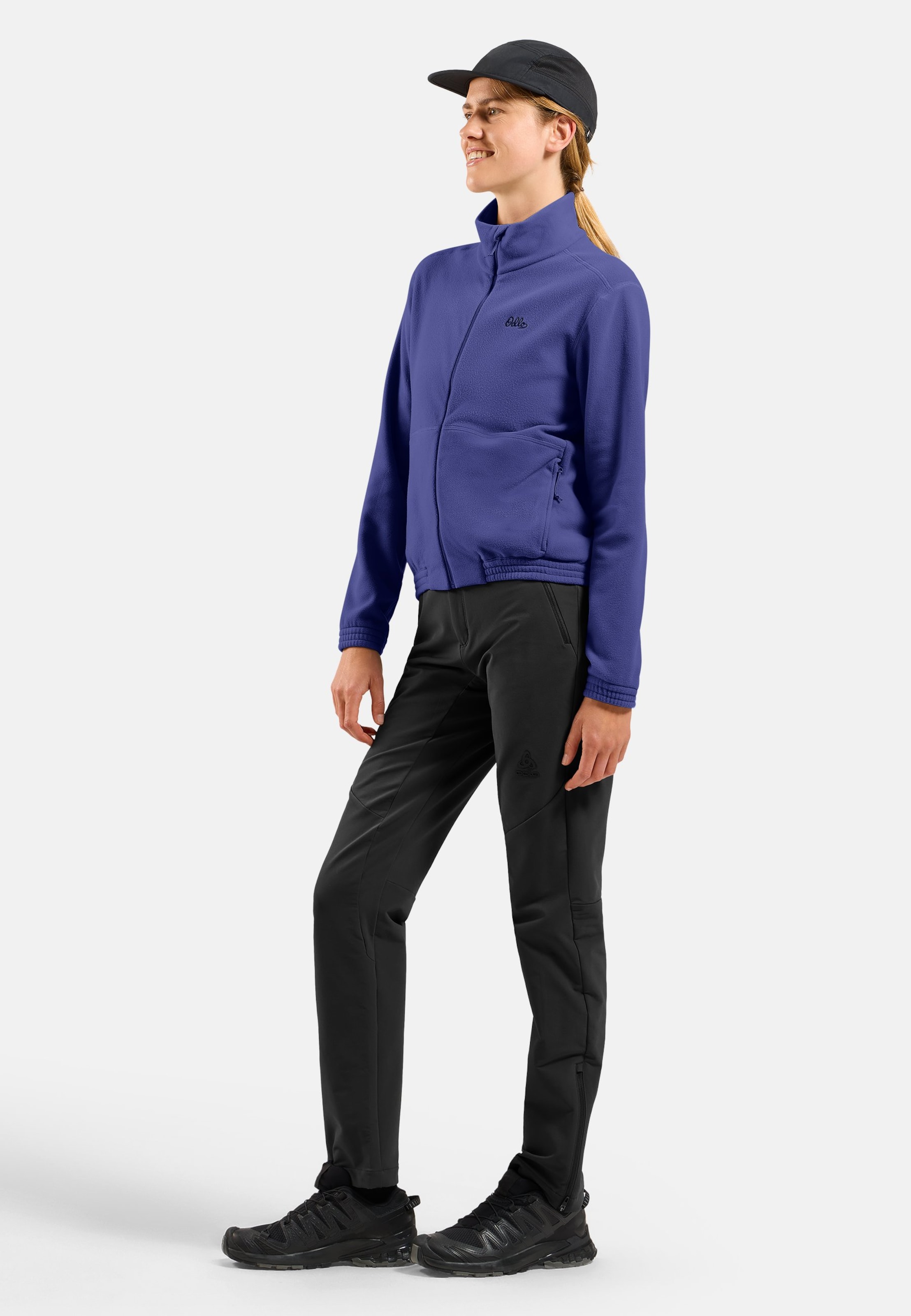 Klassische Essentials Multisport Fleecejacke mit Reissverschluss in Skipper Blue