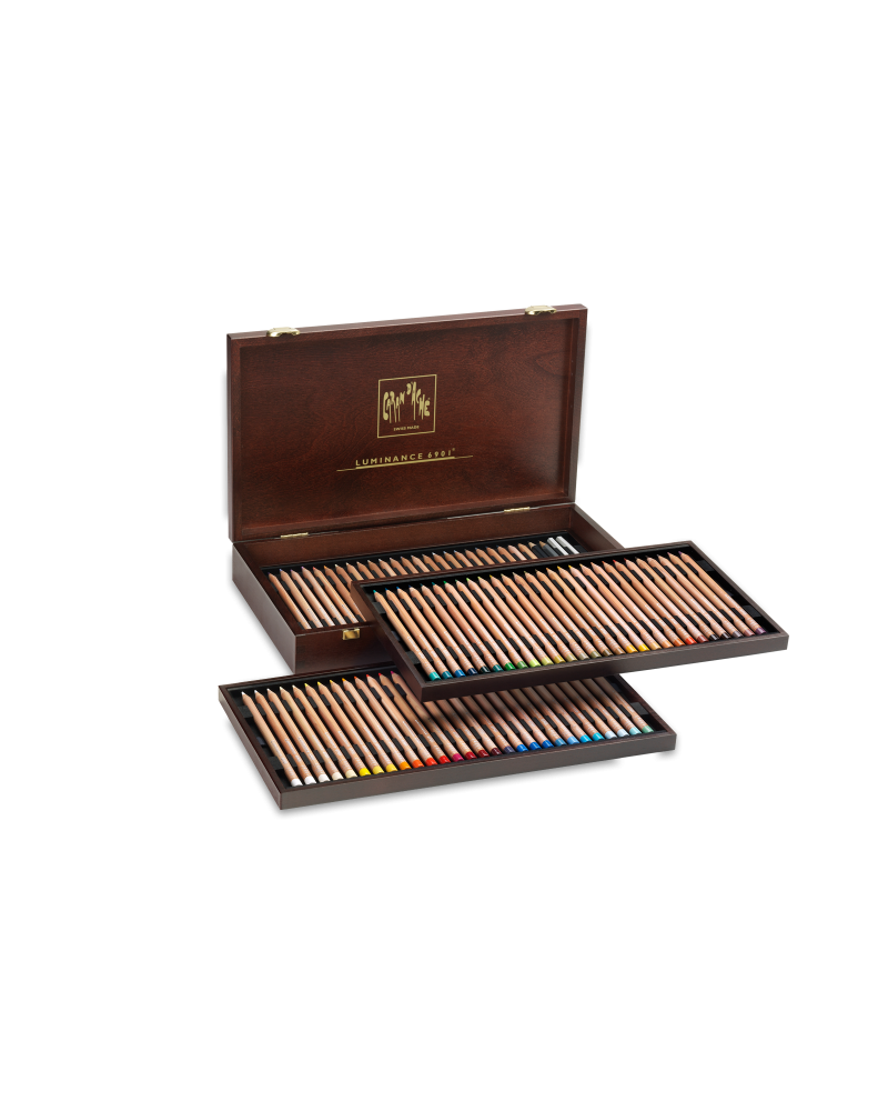 76 crayons Luminance Caran D'Ache - Coffret bois