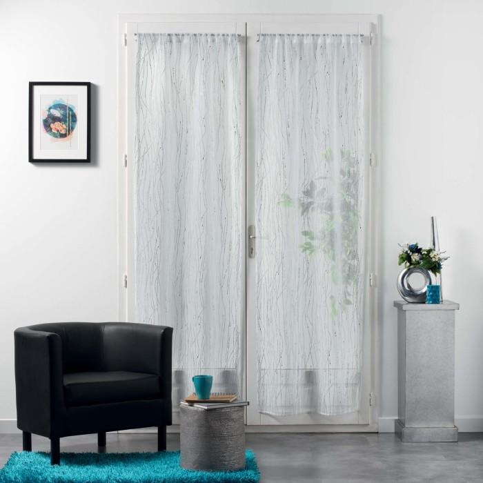PAIRE DROITE PASSE TRINGLE 2X70X200CM FILIANE BLANC