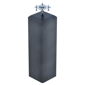Betonpoer met plaat antraciet 18 x 18 x 58 cm