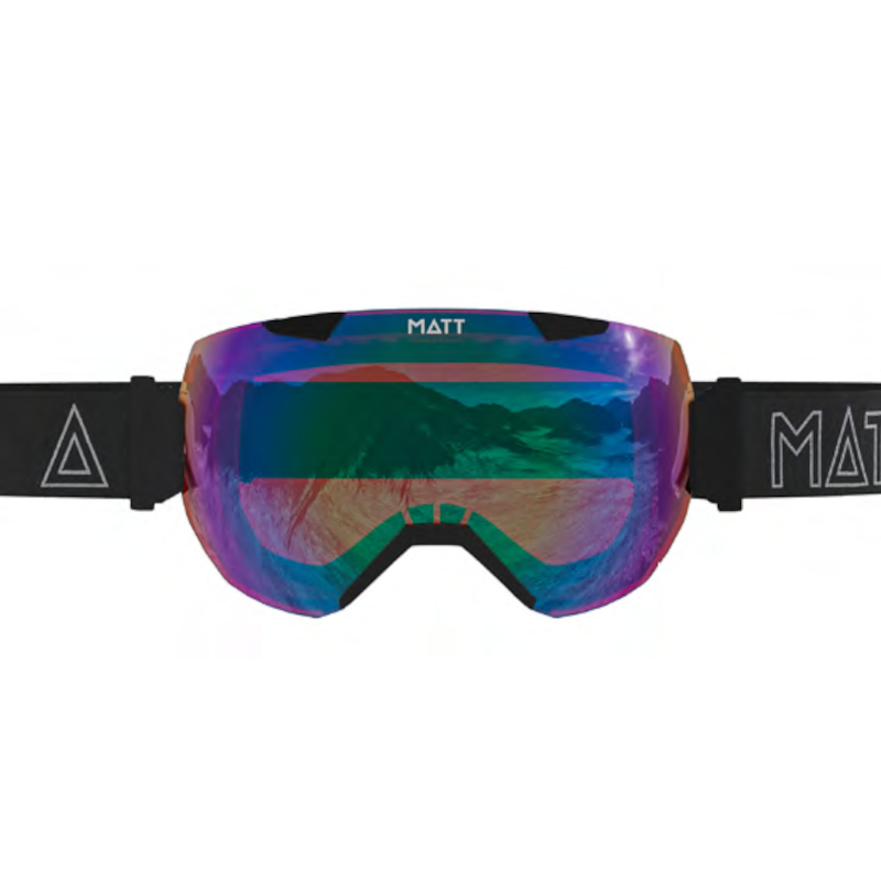 Matt synchro skibril - black/light blue
