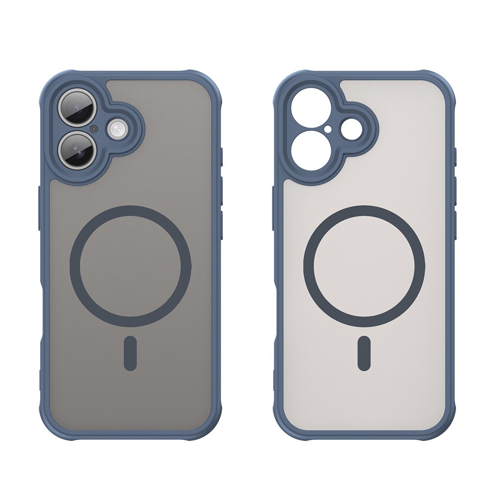 iPhone 17 MagSafe Hybrid Hülle mit TPU Bumper - Blau