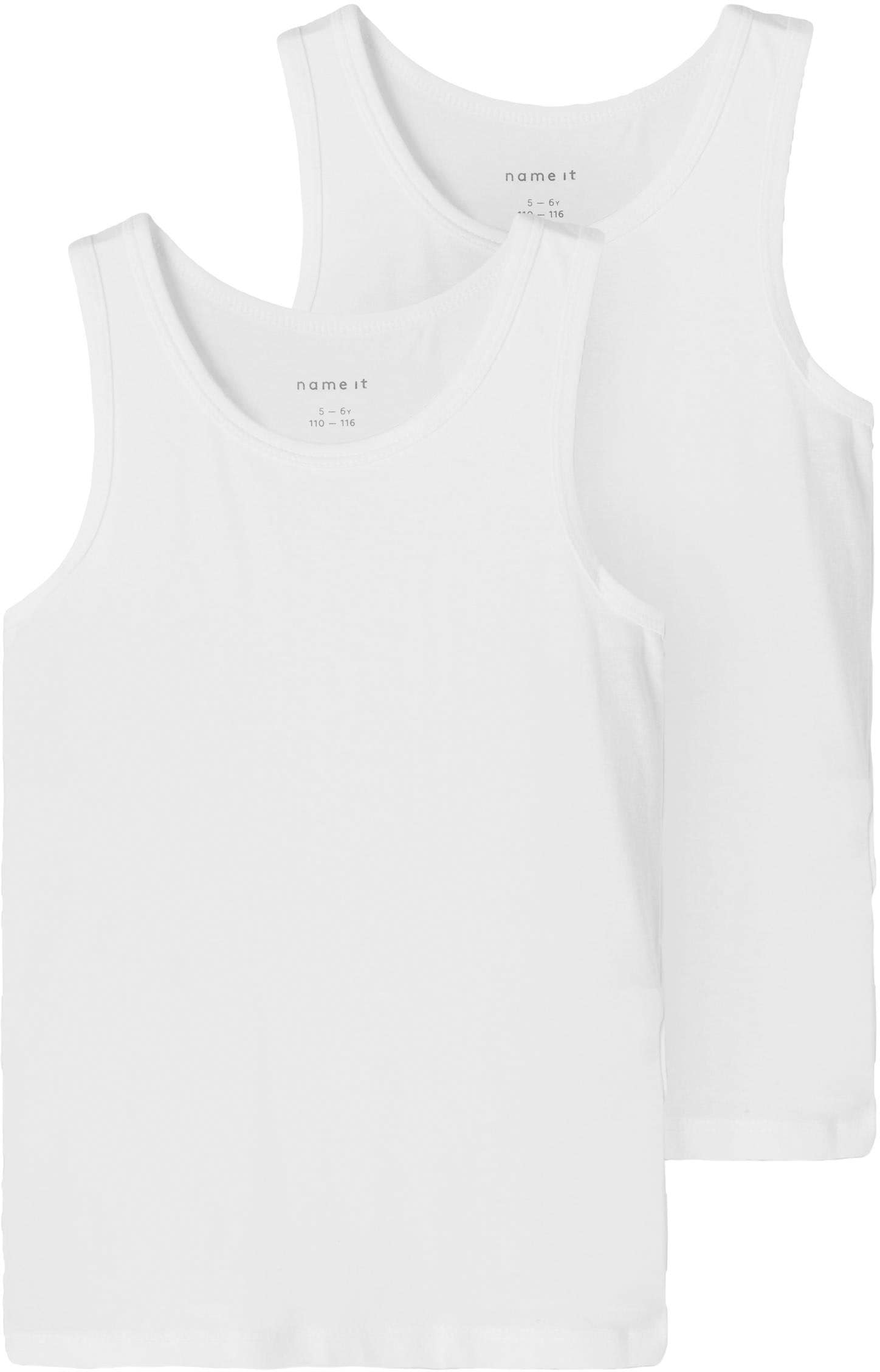 Name It Unterhemd »NKMTANK für Jungen mit Rundhals und elastischem Tragekomfort«, 2 Stk. normal, Jersey, eingefasste Kante, Rundhals