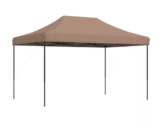 Tente de réception pliable escamotable marron 440x292x315 cm