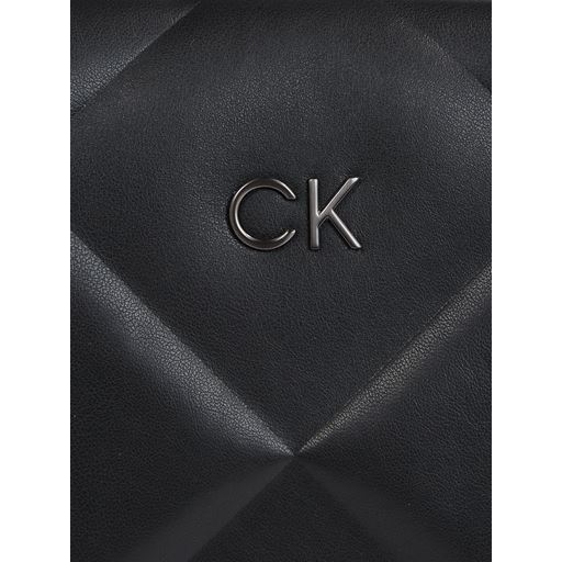 Calvin Klein Re-Lock Quilt Skuldertaske, Sort