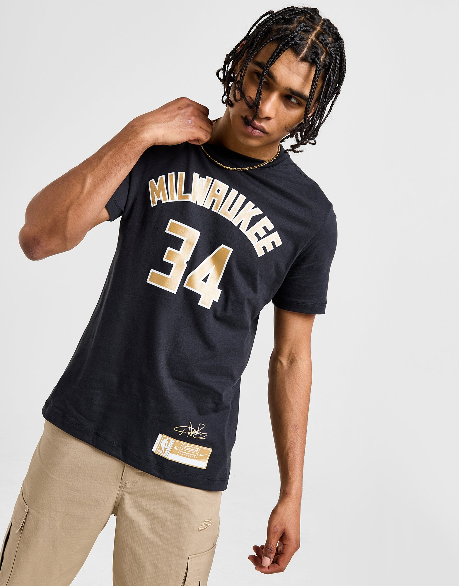 Nike T-shirt NBA Milwaukee Bucks Antetokounmpo #34 Homme