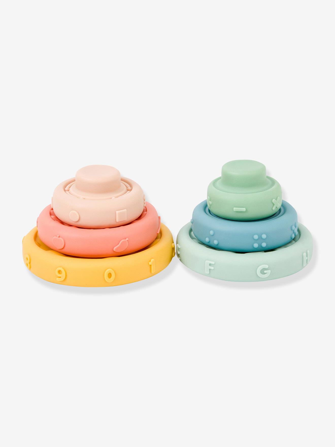 Anéis empilháveis Babytolove, multicoloridos