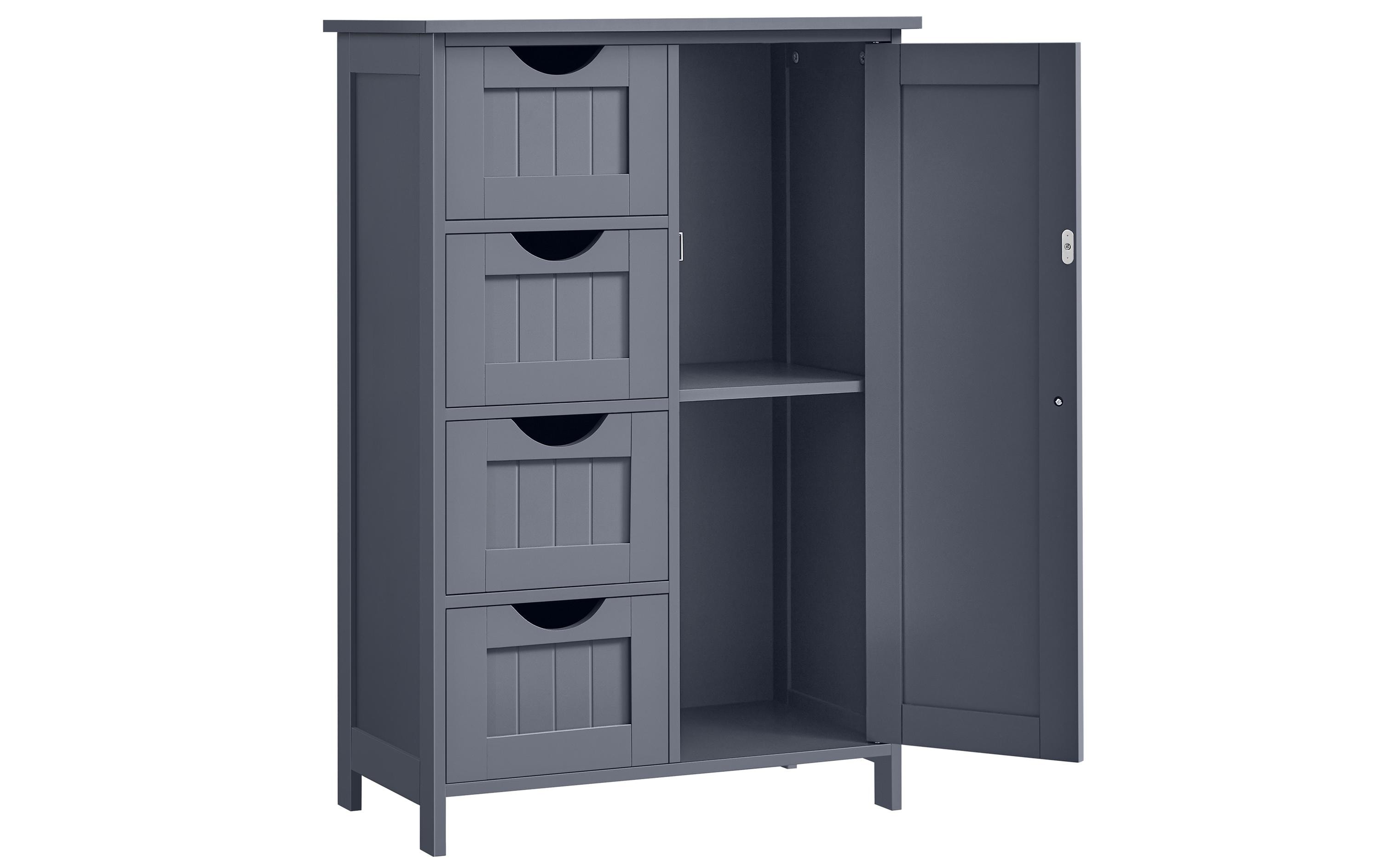 Regal mit 4 Schubladen 55 x 82 cm, DunkelgrauSchrank