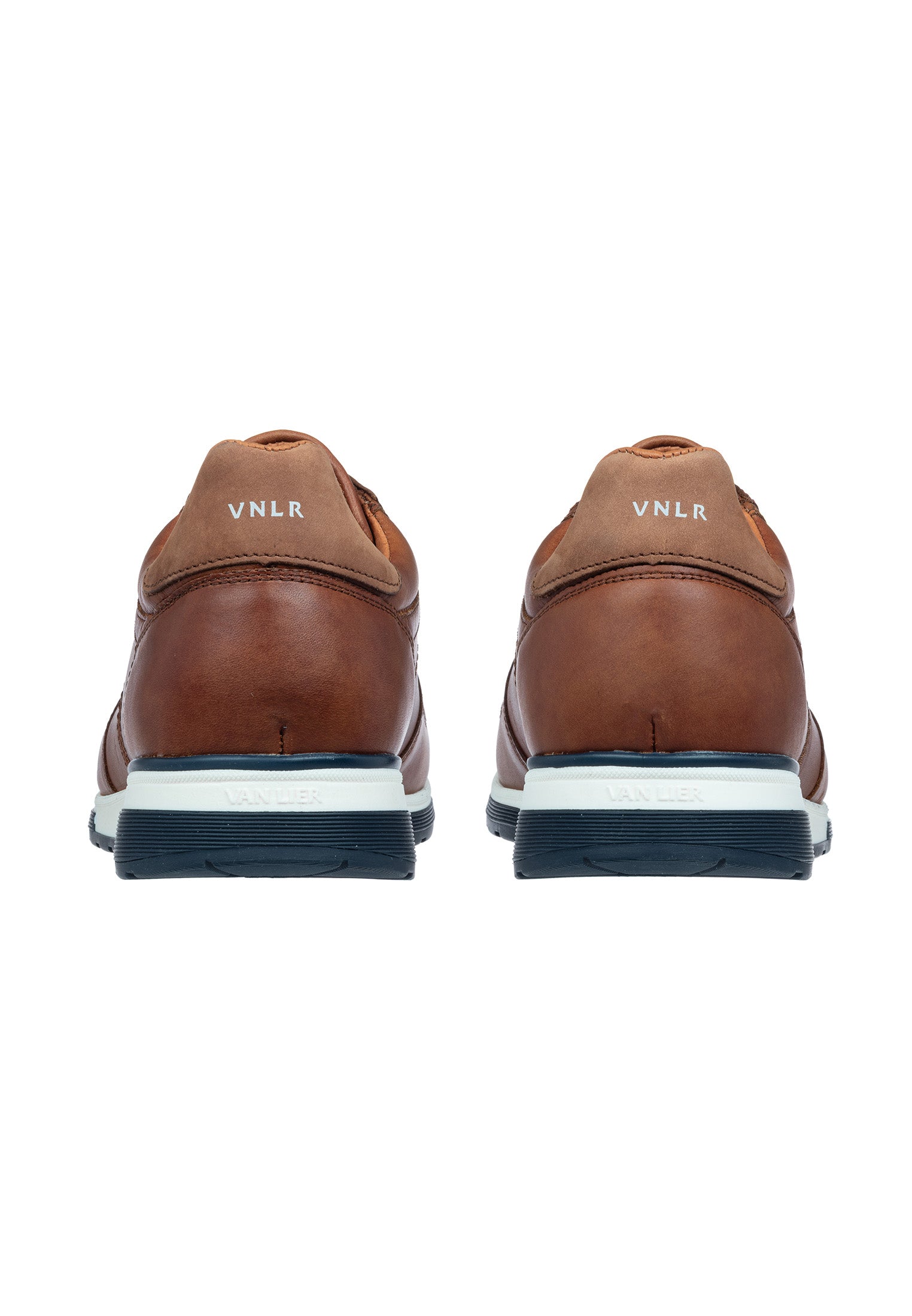 Cognac gladleren Positano sneaker