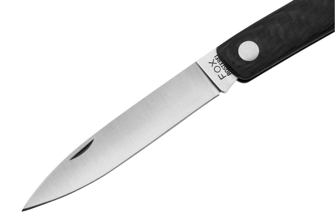 Fox Knives FX-573-CF Satin 440C, Carbon Fiber zakmes
