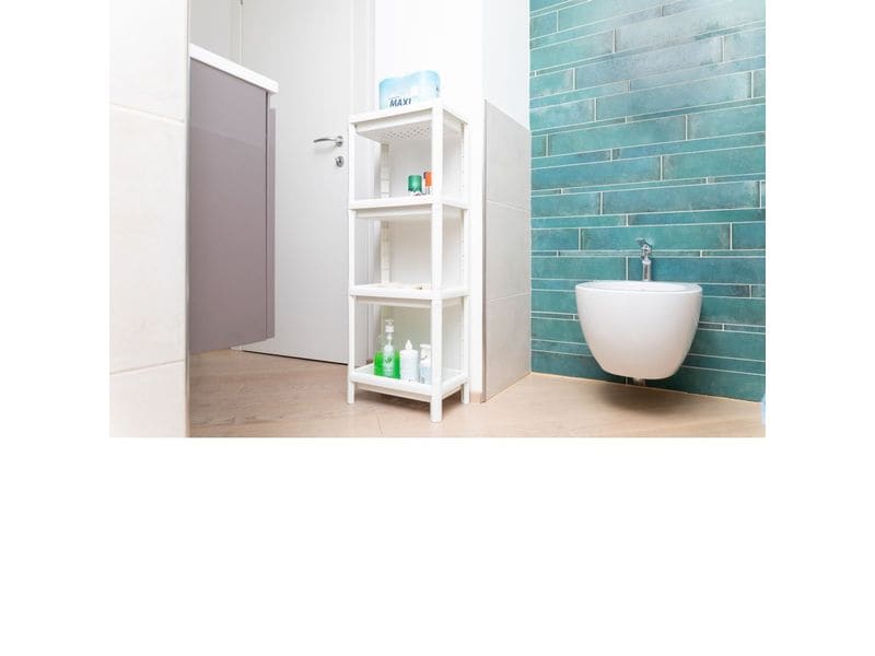 Toomax Regal Linda 38 x 100 cm Weiss Vielseitiges und 4-stöckiges Mehrzweckregal