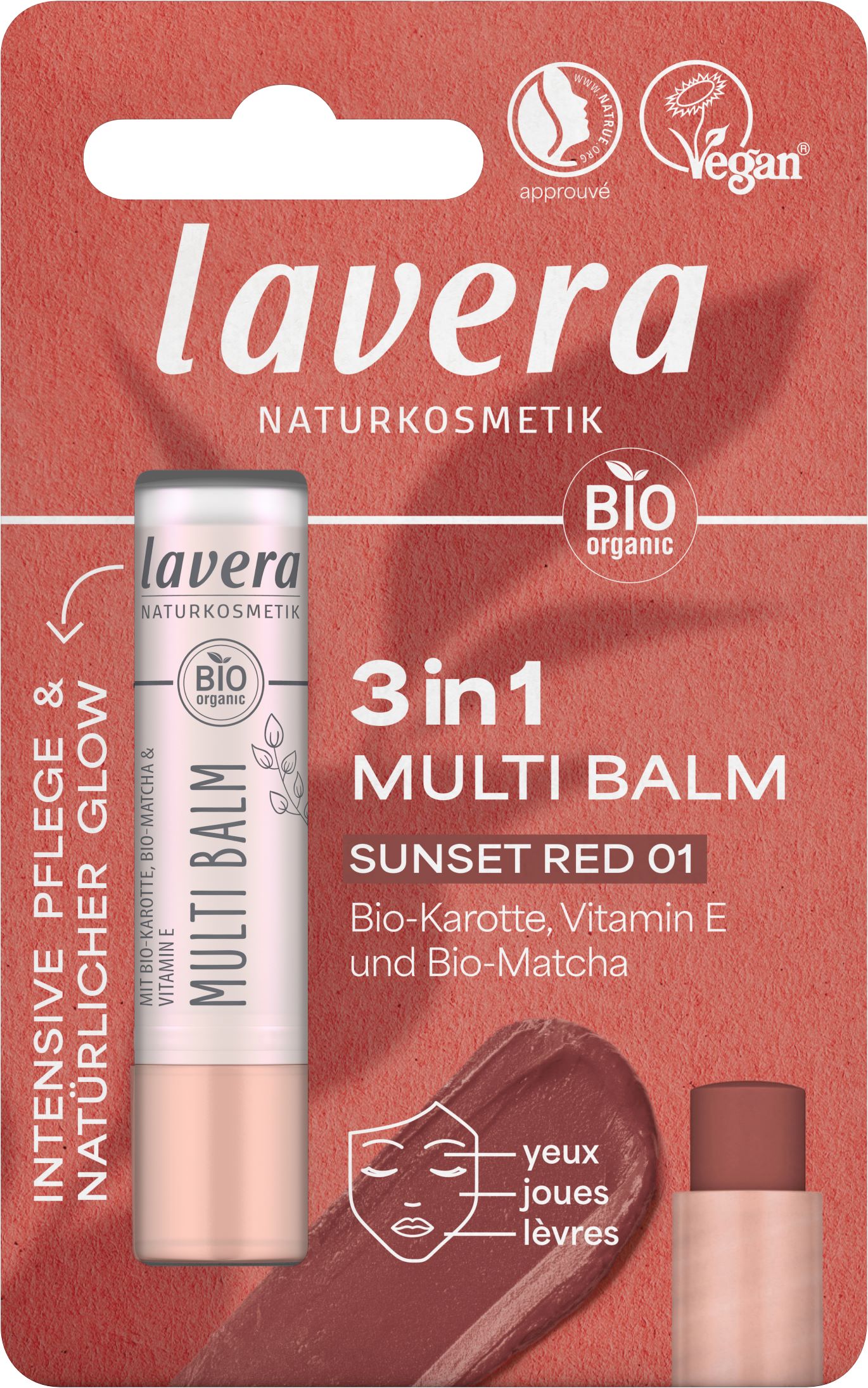 LAVERA Multi Balm 3in1<br>4.9 g, Sunset Red