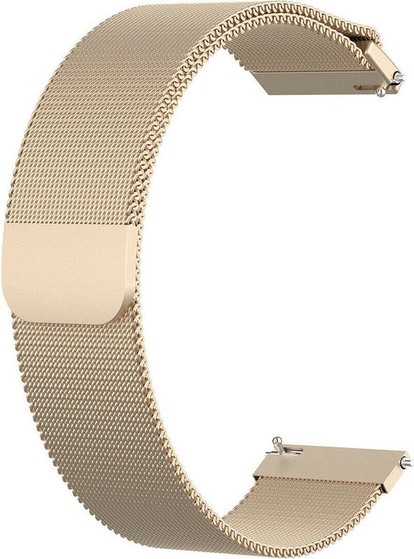 Strap it Milanese horlogeband 18mm universeel champagne