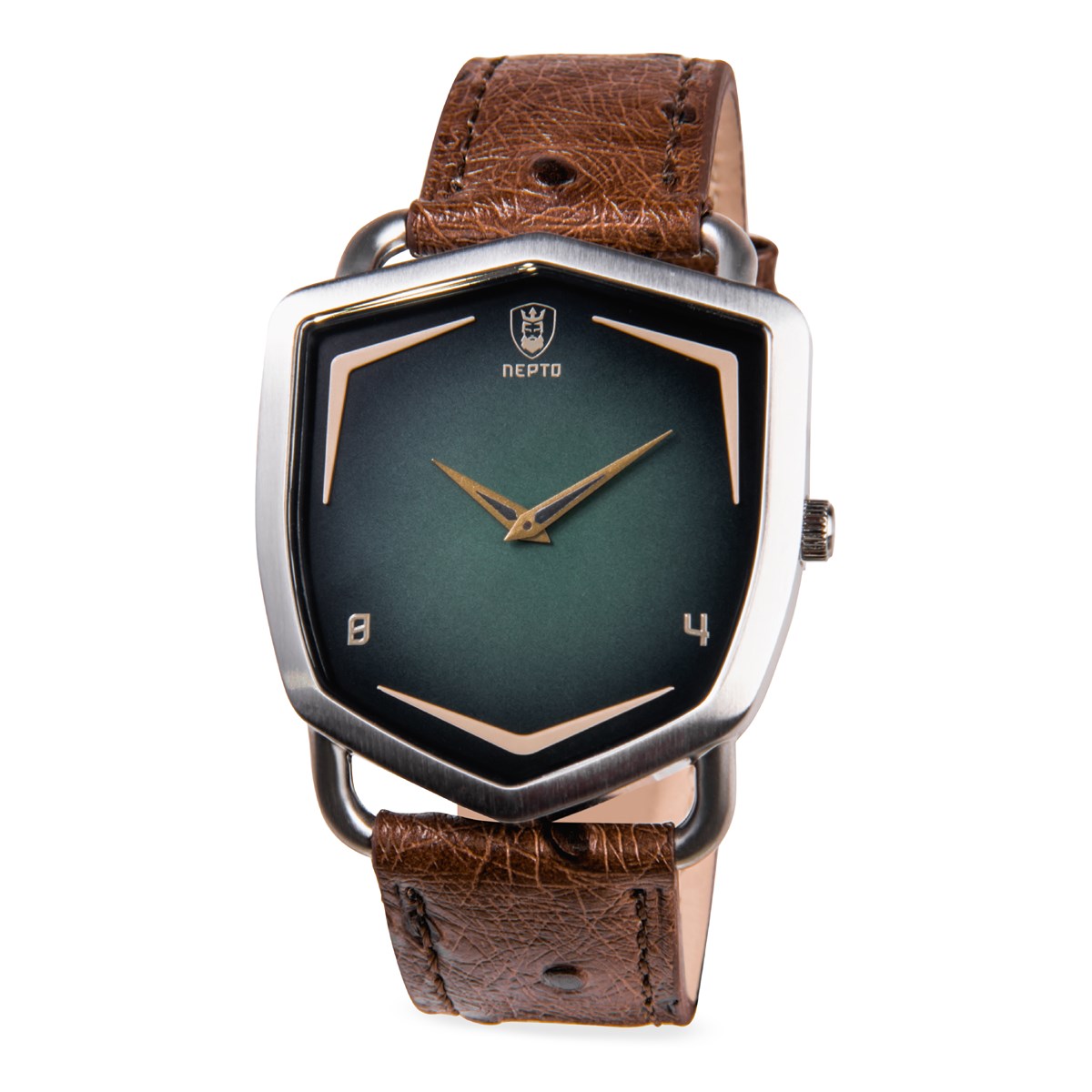 Green Spectra - Cuir Autruche Marron