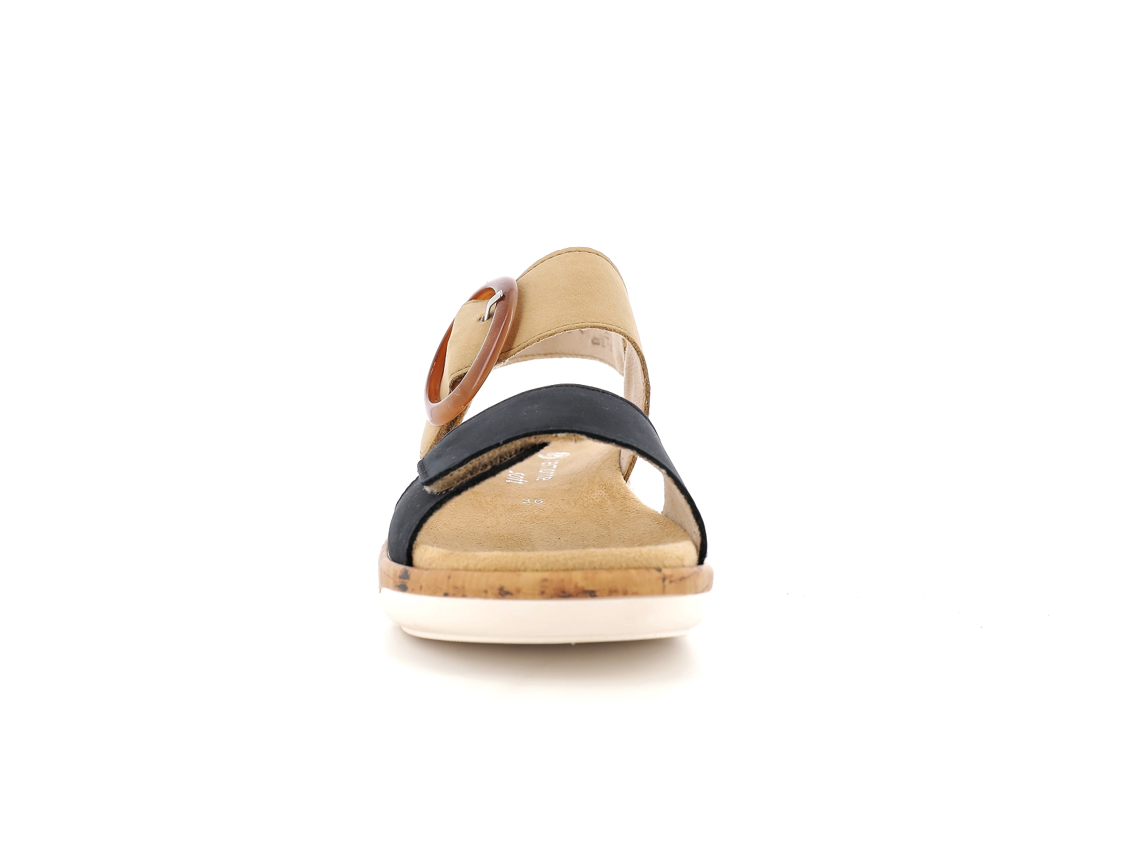 Remonte-R6853 Matières combinées Noir Beige