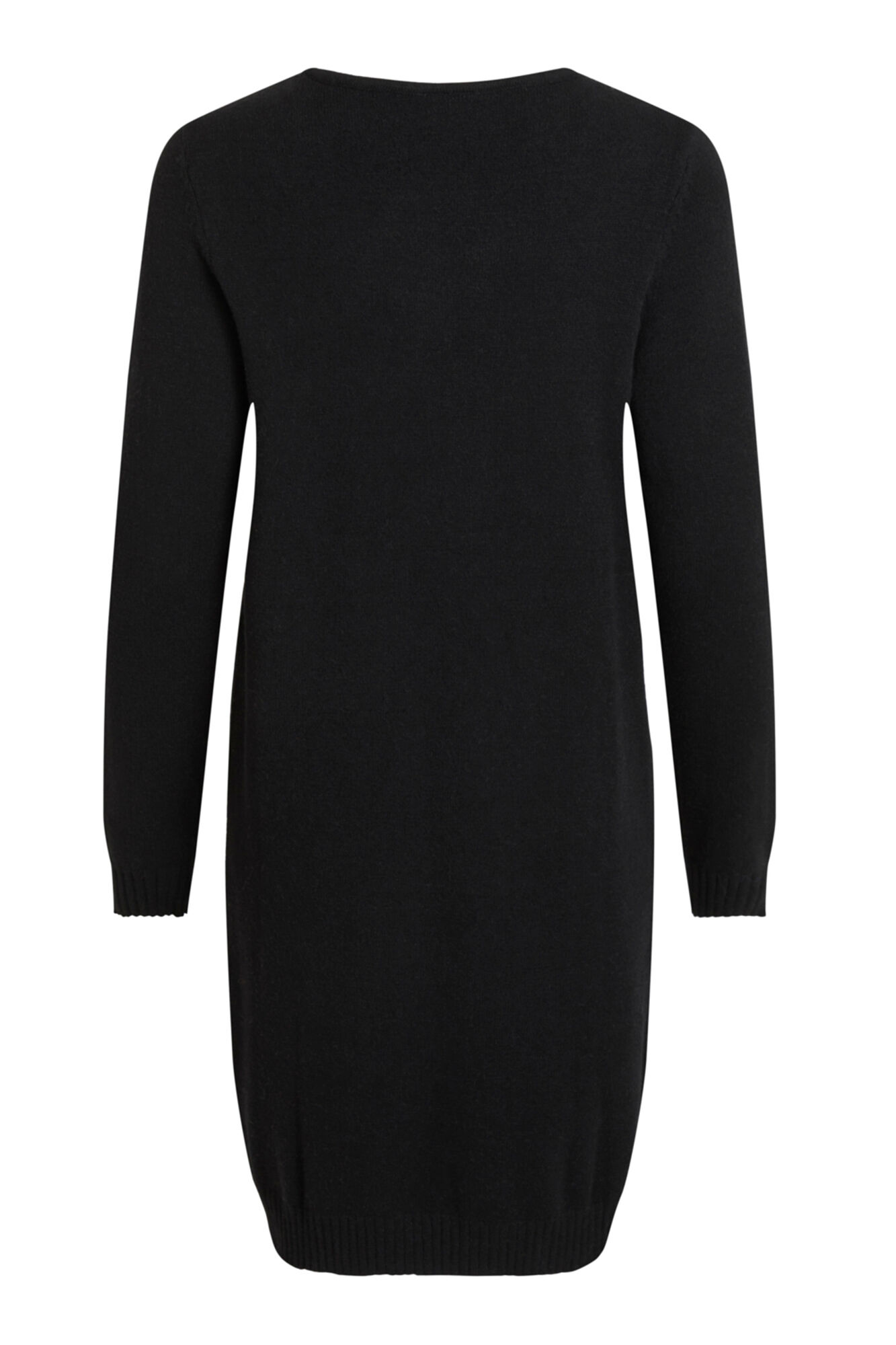 Vestido de malha de manga comprida - Preto