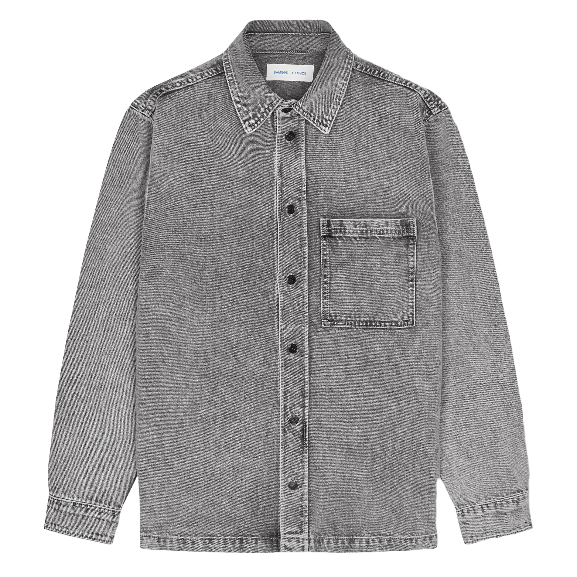SADAMON B - Surchemise à manches longues en coton bio | Gris