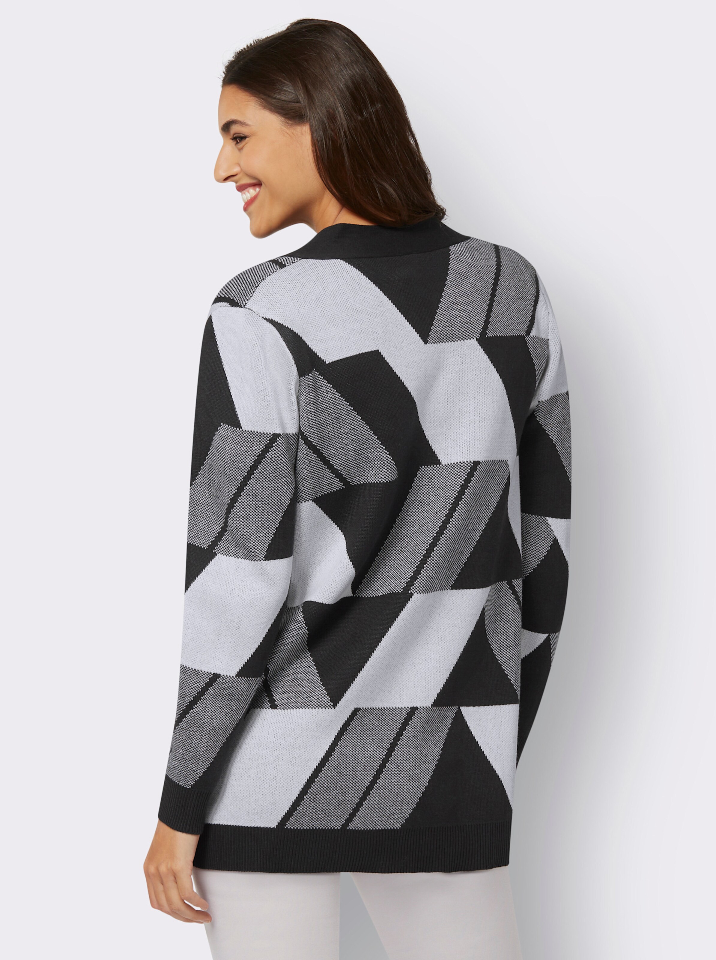 Long-Strickjacke
