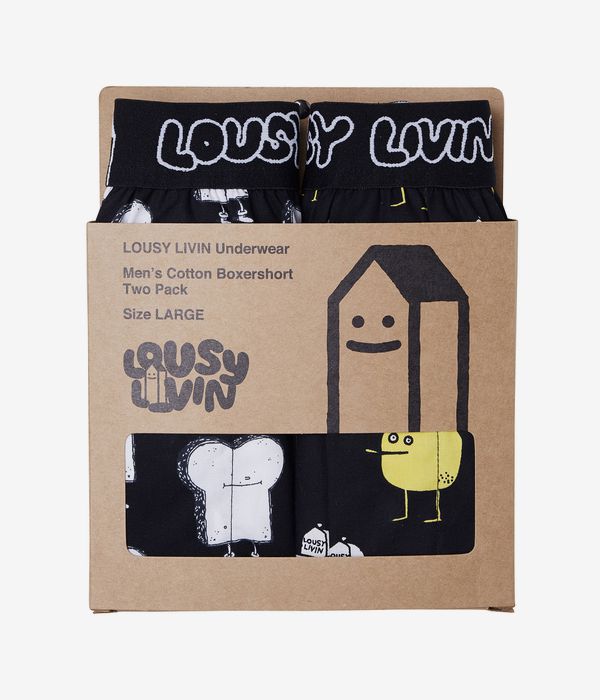 Lousy Livin Toast & Zitrone Boxershorts (black) 2er Pack