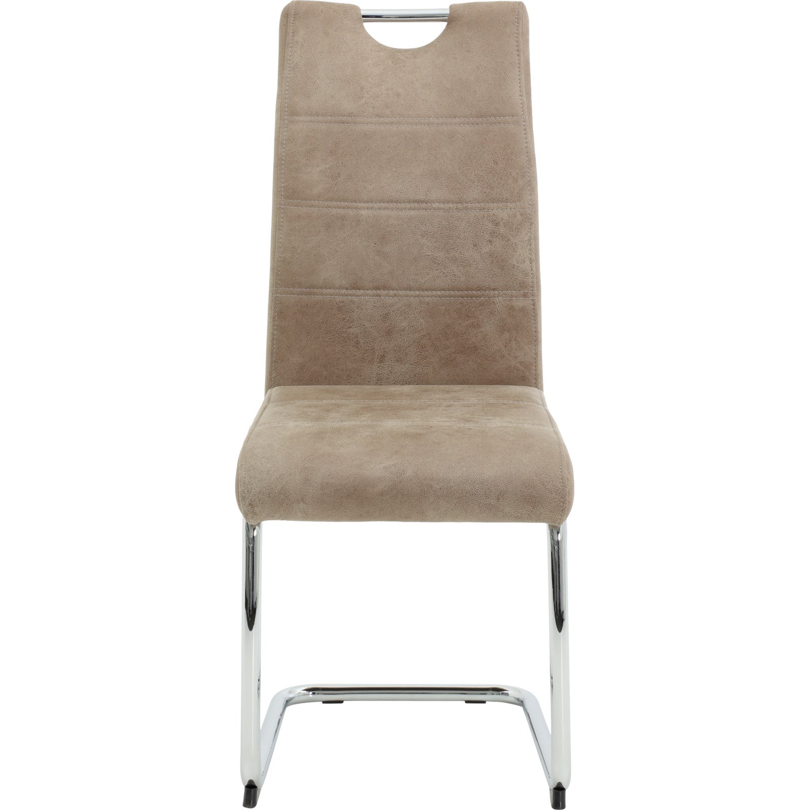 Freischwingerstuhl Flora Microfaser beige