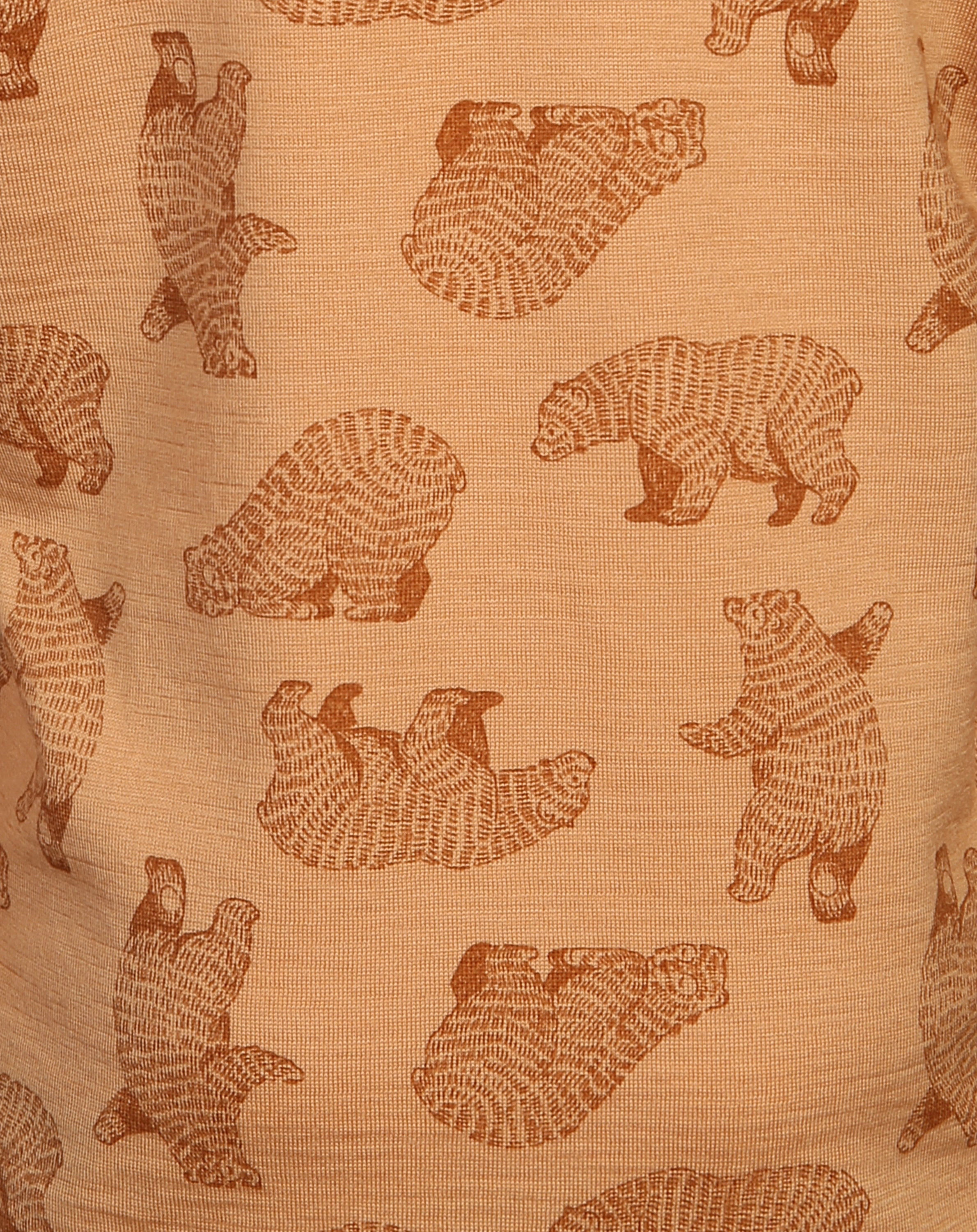 Woll-Langarmshirt 620 - BEAR AOP in copper
