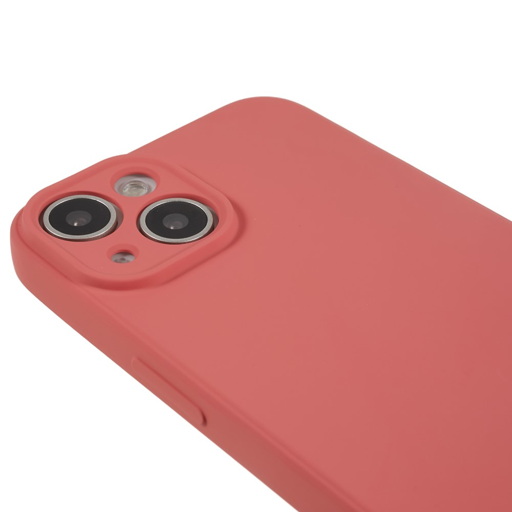 iPhone 15 Gummi Case Hülle mit Kameraschutz - Hellrot (Matt)