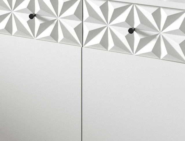 INOSIGN Badezimmer-Set »VICENZA, TOPSELLER!, Breite 145cm, 3-teilig, mit Ornamentabsetzung« best. aus: Waschbeckenunterschrank, Spiegelschrank und Unterschrank,