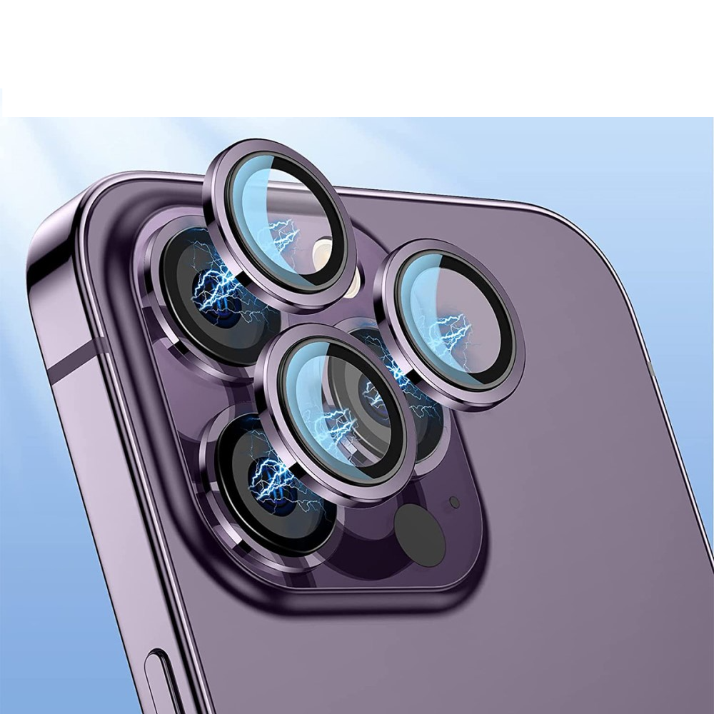 iPhone 15 Pro / iPhone 15 Pro Max Ultra Clear Kameraschutz Objektiv Ring Protector Abdeckung - Silber