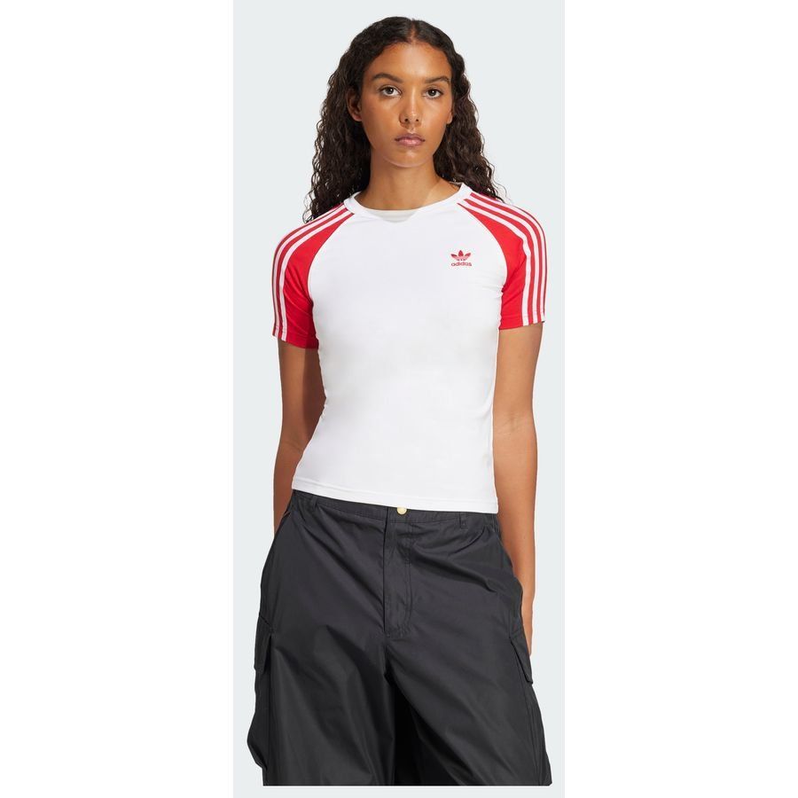 Adidas Original T-shirt slim manches raglan 3 bandes Adicolor