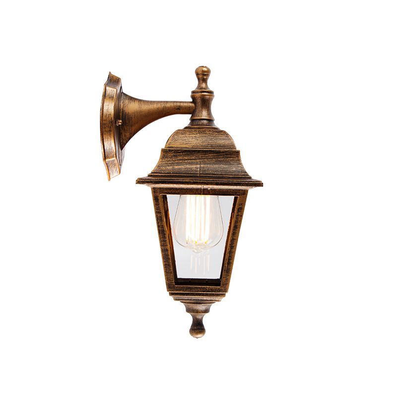 Buiten wandlamp antiek goud IP44 - Capital