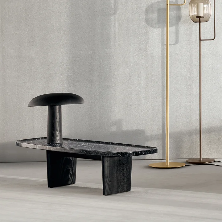 ClassiCon - Matéria Beistelltisch, 110 x 39 cm, Marmor Nero Marquina / schwarz