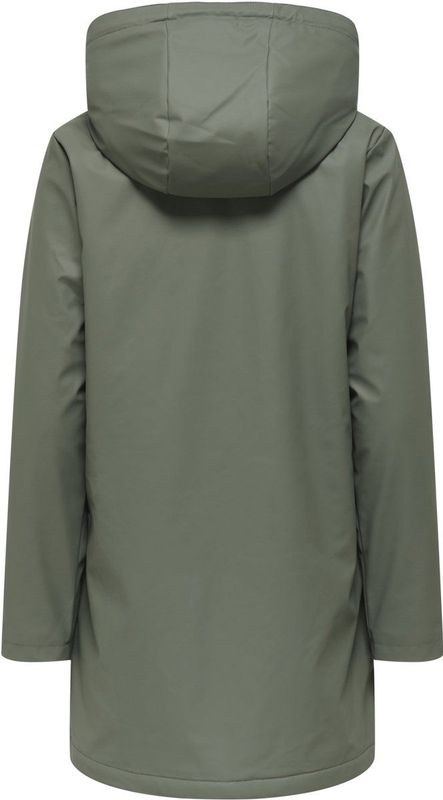 Only - Sally - Regenjas - Grijs/Groen - Dames