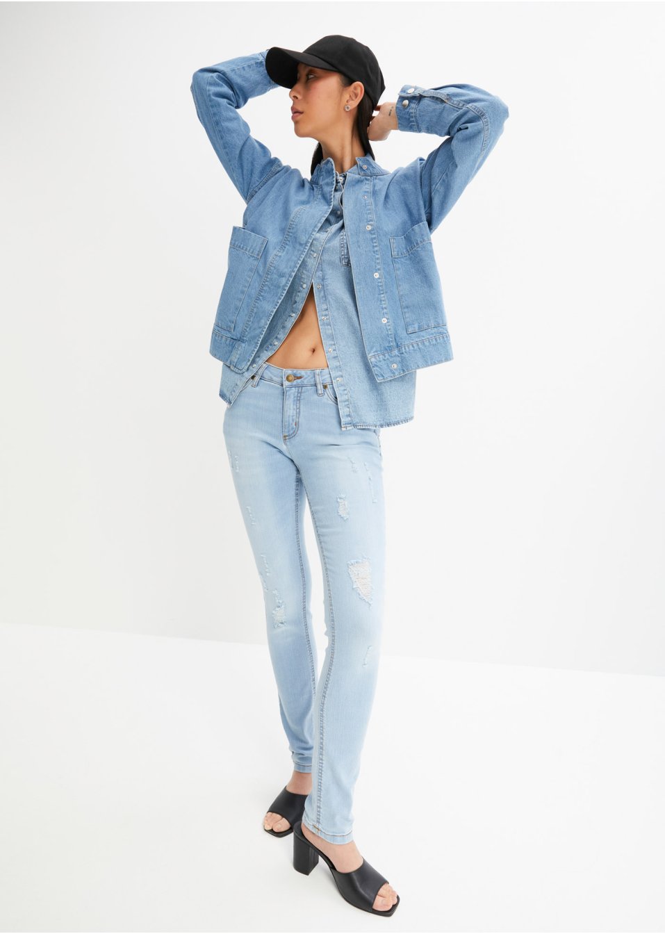 Jean Skinny taille moyenne, extensible